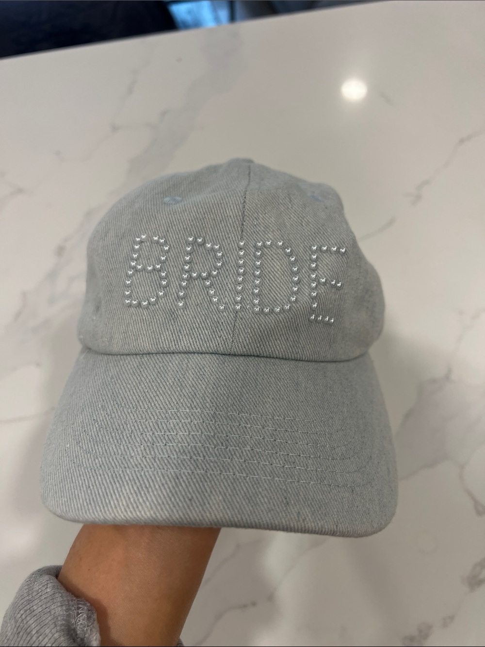 BRIDE Studded Baseball Cap - Light Blue